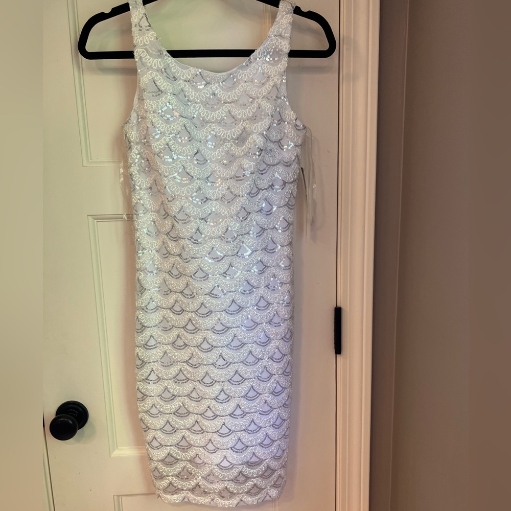 White Sequin Dress